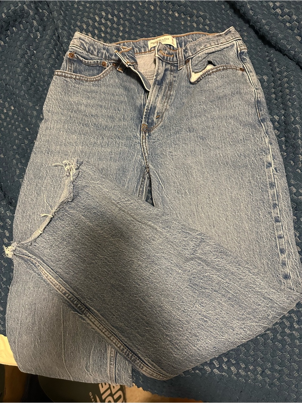 Abercrombie & Fitch Light Blue Straight-Leg Women's Jeans